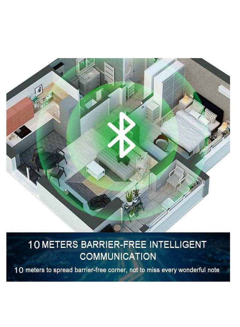 Visible Bluetooth Receiver Transmitter, USB 5.0 Bluetooth Adapter, Wireless Bluetooth Adapter with Display Screen Audio Adapter for PC, TV, Headphones, Speaker, Car, Home Stereo System - Image 3