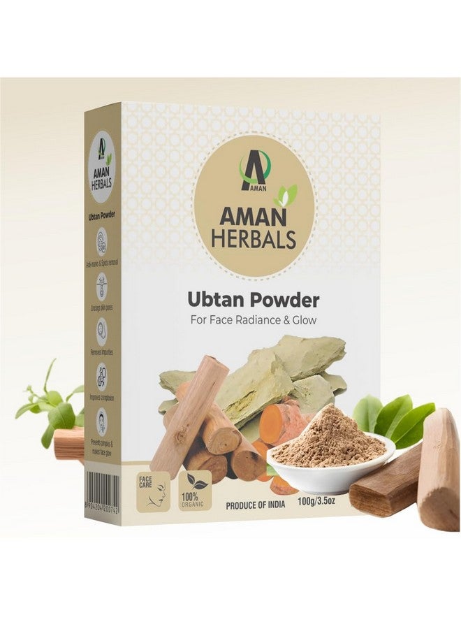 AMAN Herbals - 100% Pure & Natural Ubtan Powder - Face Pack Powder For Acne, Dull Skin & Dark Spots, Makes Skin Soft & Supple (100Gm)  - Image 1