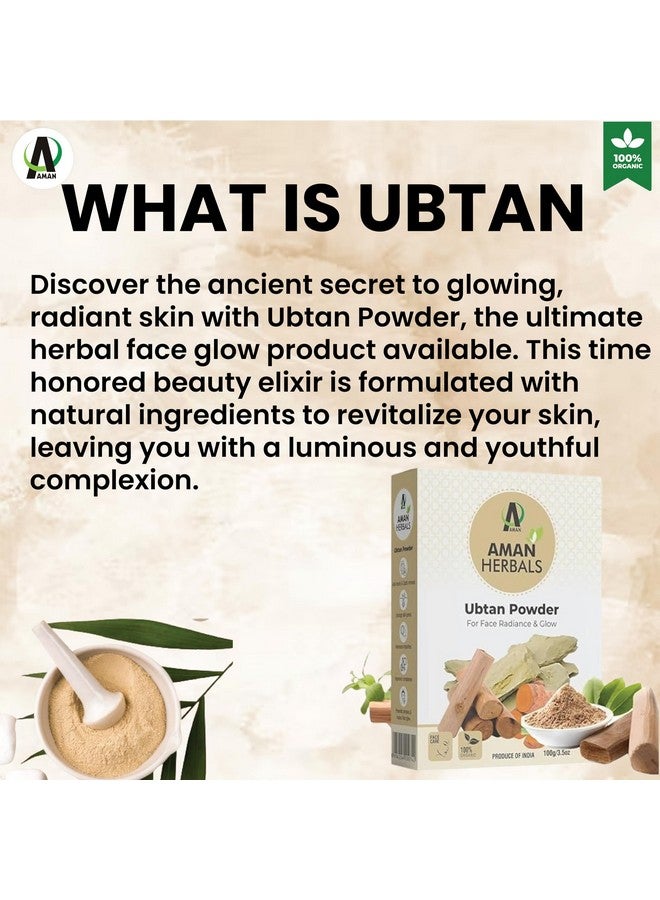 AMAN Herbals - 100% Pure & Natural Ubtan Powder - Face Pack Powder For Acne, Dull Skin & Dark Spots, Makes Skin Soft & Supple (100Gm)  - Image 2