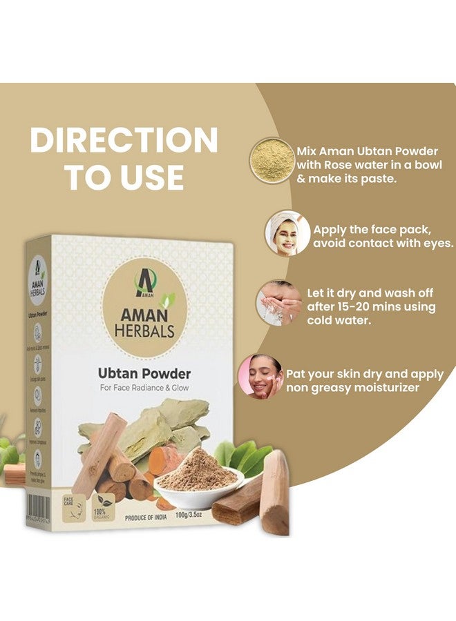AMAN Herbals - 100% Pure & Natural Ubtan Powder - Face Pack Powder For Acne, Dull Skin & Dark Spots, Makes Skin Soft & Supple (100Gm)  - Image 4