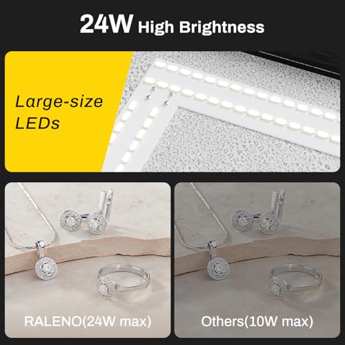 RALENO 16"x12" Photo Light Box Photography, 24W Foldable Photo Studio Light Box, Dimmable Shooting Tent Kit with CRI>95 & 6 Backdrops for Toys Jewelry Watches Cosmetics - Image 2