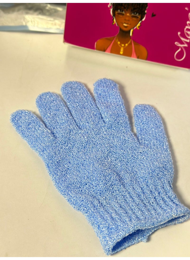 Exfoliating Gloves - Spa Massage Body Scrubber Cleaner Gloves 1PC RANDOOM COLOR - Image 3
