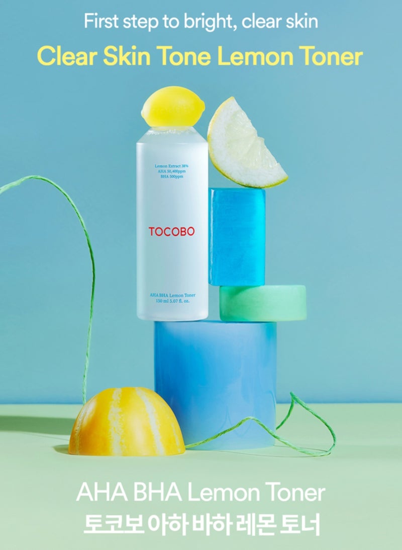 TOCOBO AHA BHA Lemon Toner for Smoother, Brighter & Clearer Skin - Image 3