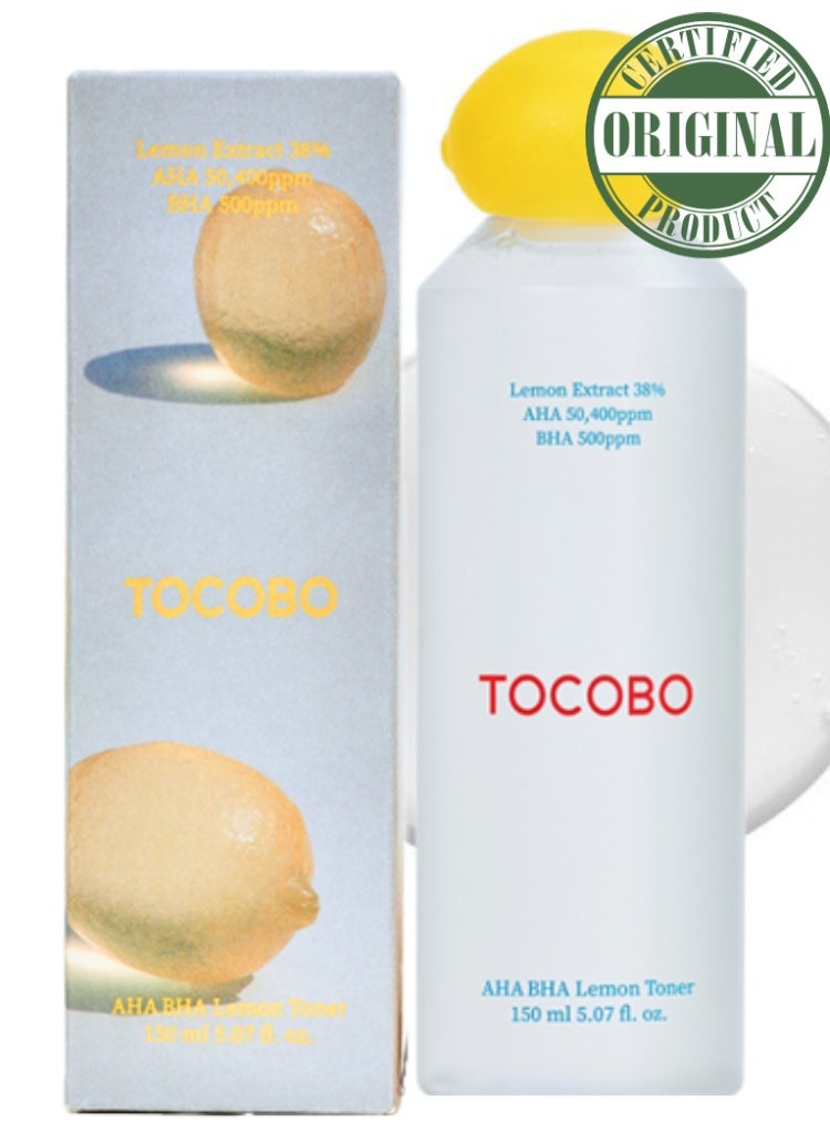 TOCOBO AHA BHA Lemon Toner for Smoother, Brighter & Clearer Skin - Image 1
