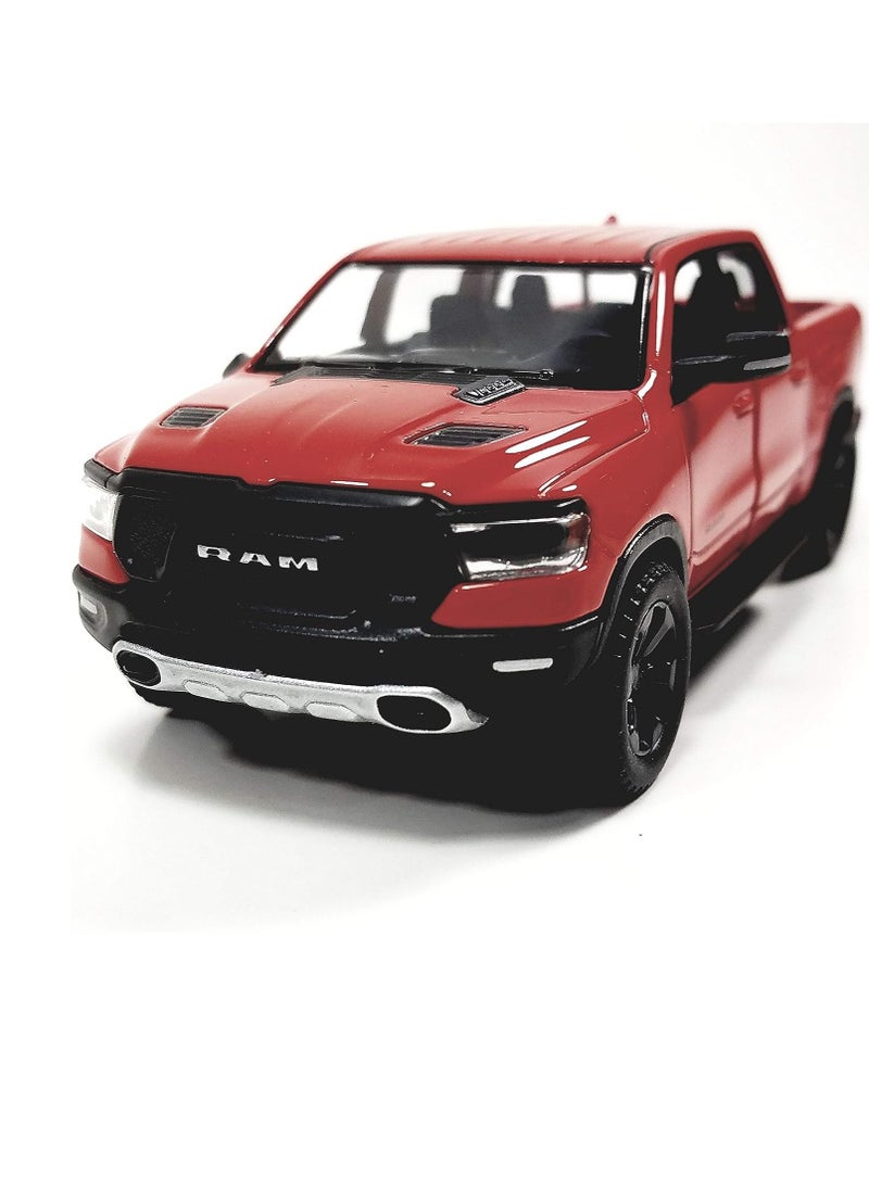 Kinsmart Dodge Ram 1500 Pickup Diecast Truck 1/46 O Scale 2019 (Red)  - Image 1