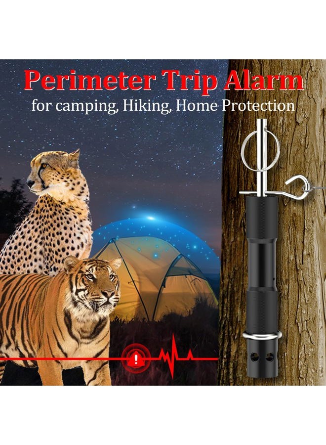 VOHEZPT 2 Pack Perimeter Trip Alarm - 209 Primer Camping Trip Wire Alarm Device, Perimeter Defense Device, Early Warning Security System for Camping and Property Safety (Black) - Image 2