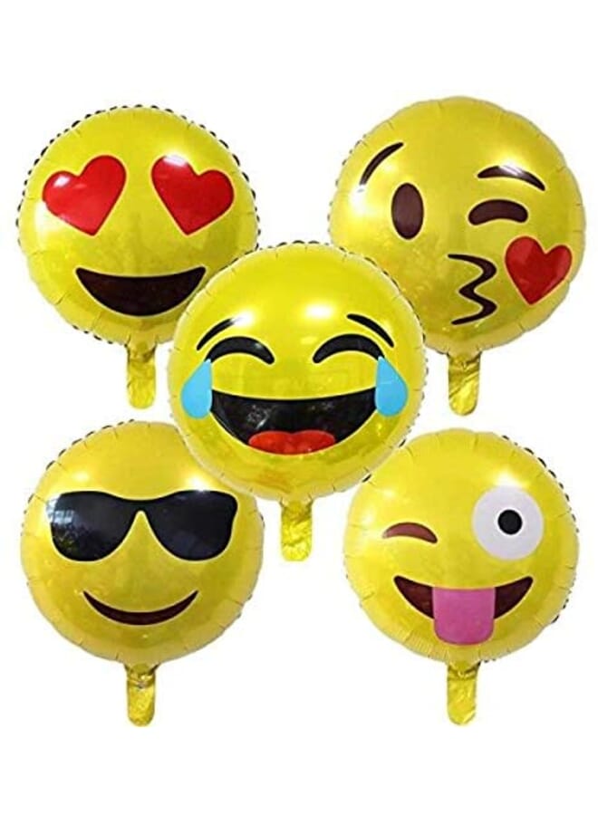 بارتي تايم 18 بالونة قابلة لإعادة الاستخدام من إيموجي وجوه مضحكة لحفلات أعياد الميلاد، مجموعة من 12 قطعة - Image 2