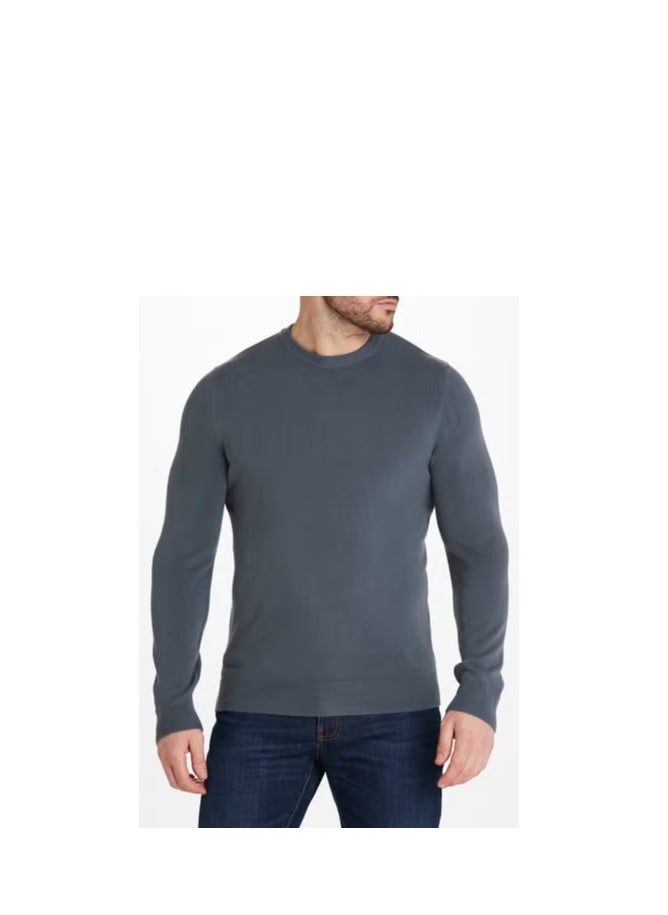 EASY Blue Soft Touch Crew Neck Jumper 