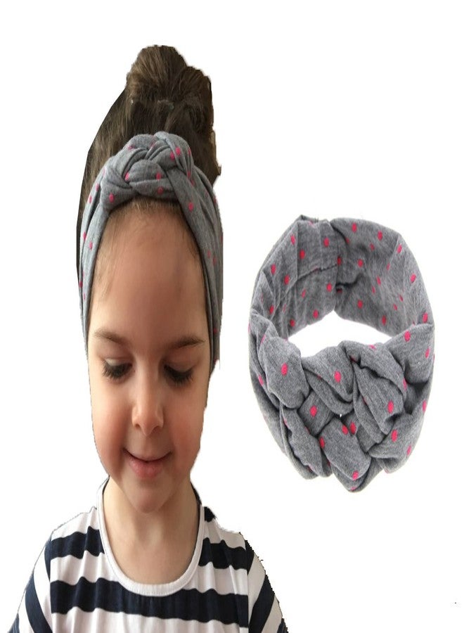 Ziory 1 Pcs Grey Printing Knot Hair Band Girls Elastic Cotton Headband Newborn Hair Accessories Kids Headwear for Baby Girls and Toddler Girls - Image 2