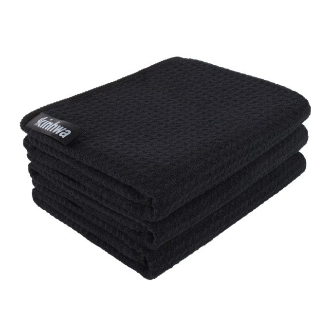 DISH CLOTH BLACK DISH CLOTH WAFFLE CLOTH MICROFIBRE CLOTH WASHABLE DISH CLOTHS FOR KITCHEN THICK CLEANING CLOTHS LINTFREE WITH HANGER 40 CM X 70 CM PACK OF 3