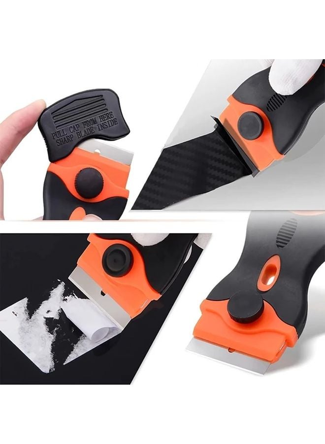 21pcs Orange Dual Head Adhesive Remover Scraper Multi Functional Cleaning Tool - Image 3