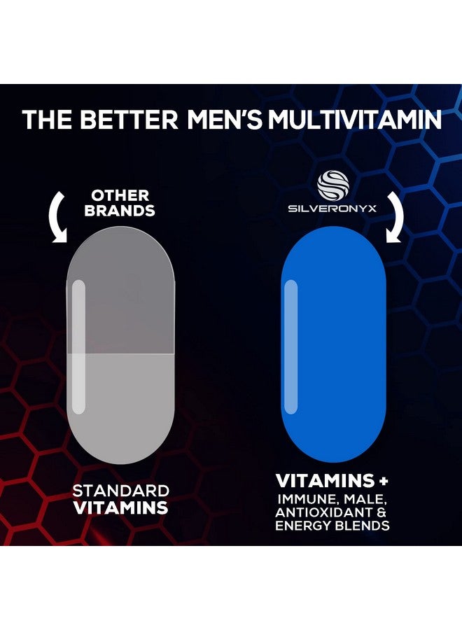 SilverOnyx Men’S Multivitamin Supplement With Vitamin A C D E & Zinc Immune Health Support B12 Calcium & More Vitamins Daily Nutritional Mens Multivitamins & Minerals 30 Day Supply 60 Capsules - Image 5