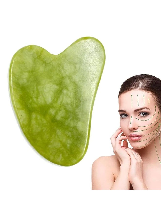 Gua Sha Stone, Natural Stone Guasha green – The Secret to Natural Beauty & Deep Skin Care wrinkle - anti aging WRGS3 - Image 1
