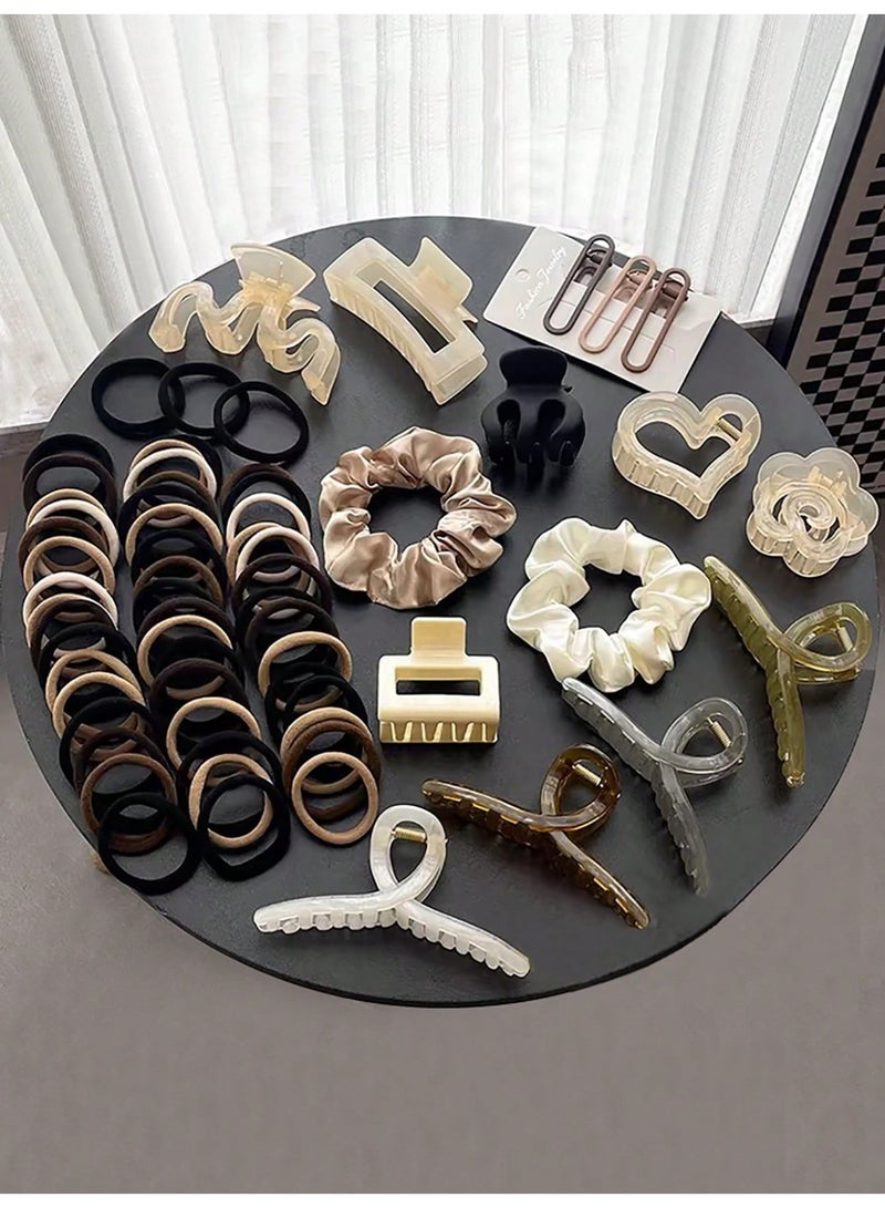 Miamia 65 Pcs Hair Accessories Including Hairpins Hair Ribbons Hairbands Simple Clips Popular Hair Decorations Enough to Use for a Year as Valentine S Day Gift Available in Multiple Colors  - Image 5