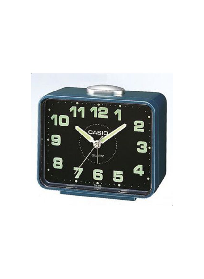 CASIO Rectangle Shape Analog Alarm Clock Blue/Silver 10.7x9x6cm - Image 3