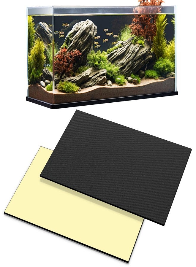 Pangda 2 Pack 23.6 x 15 Inch Aquarium Fish Tank Leveling Pad, 5 mm Thick Foam Fish Tank Mat Non-Slip Neoprene Foam Shockproof Easy to Cut for Water Stable Floor Protection Black - Image 1