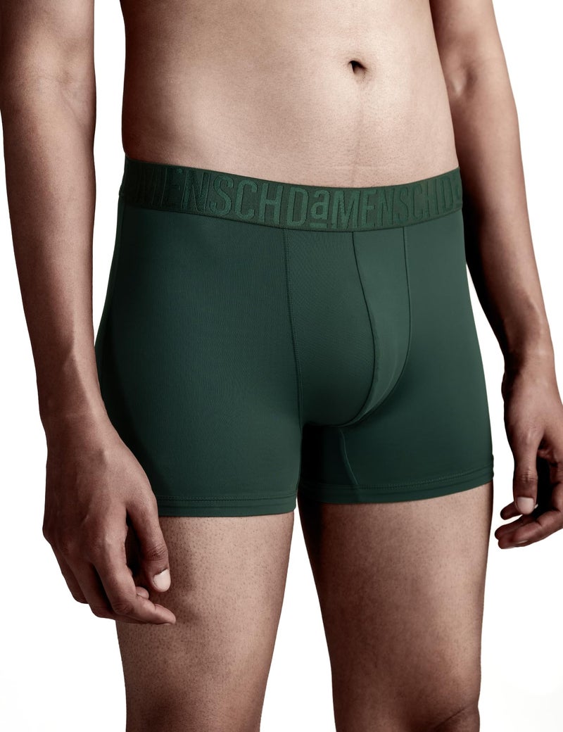 DAMENSCH Unreal Trunk for Men, Microfiber Spandex Underwear for Men, Ultra-Lightweight, Soft No-Curl Waistband Mens Trunk, Anti-Static Mens Trunks, Mid-Rise Underwear for Man-Emerald Green-L - Image 1