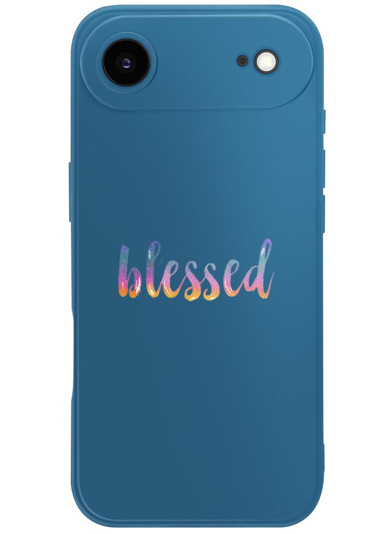 Theodor Protective Slim Fit Case Liquid Silicone Cover with Full Body Protection Anti-Scratch Shockproof Case For Apple iPhone 17 Air (Blue) Blessed - Image 1