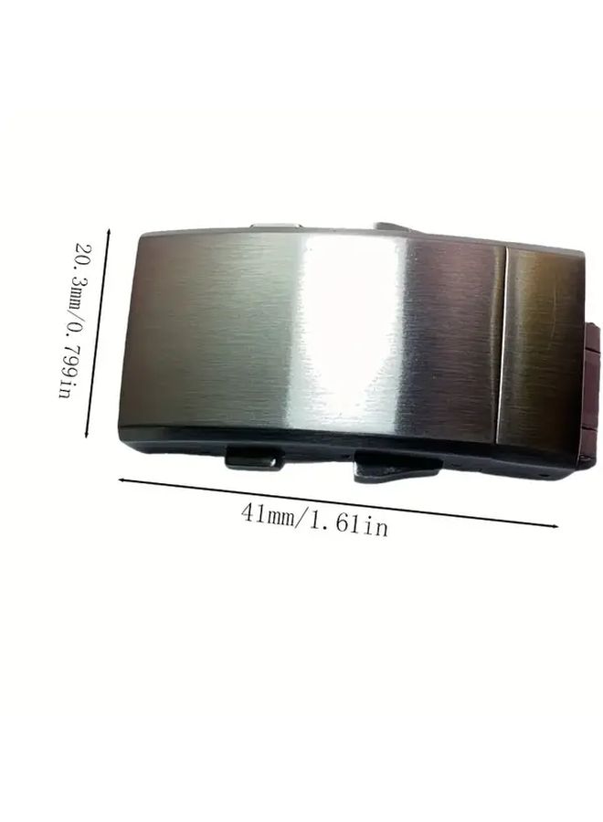 Stainless Steel Double Press Tortoise Back Retractable Watch Buckle For Smartwatch Light Gray 4 - Image 2