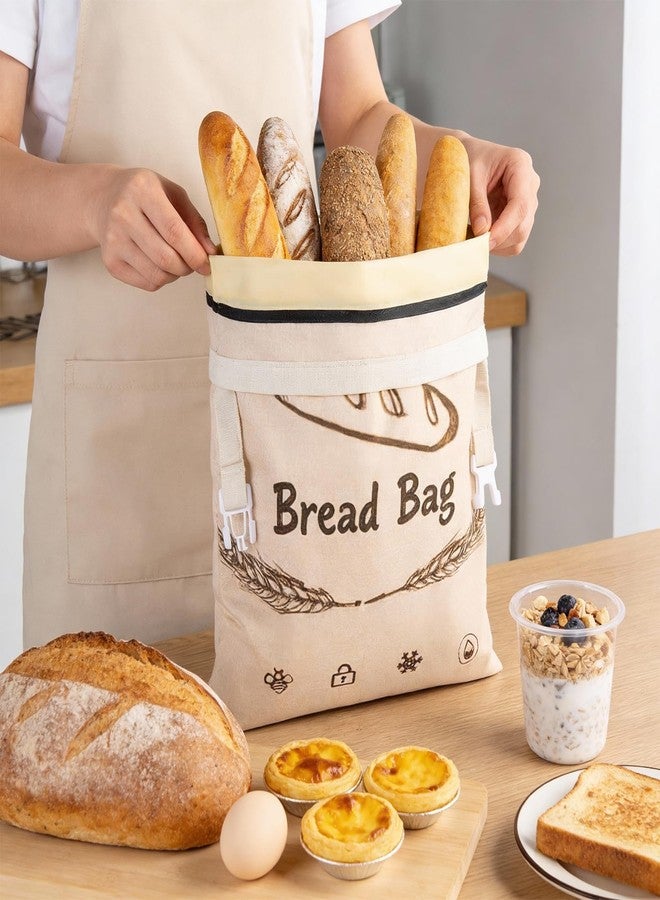 Lemoobolsa 2-Pack Reusable Beeswax Bread Bags for Sourdough & HomemadeBread, 16.5 x 13 inch bread bags for Food Storage - Image 3