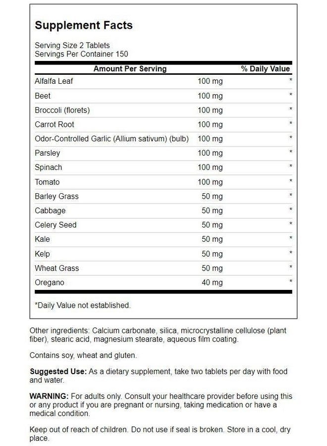 Swanson Veggies4Life 300 Tabs - Image 2