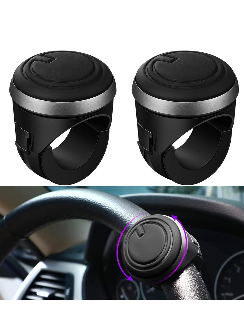 Loquat Spinner Knobs Steering Wheel Buddy 360 Degrees Rotation Knobs for Steering Wheel Driving Turning Car Truck Boat (2 Packs) - Image 1