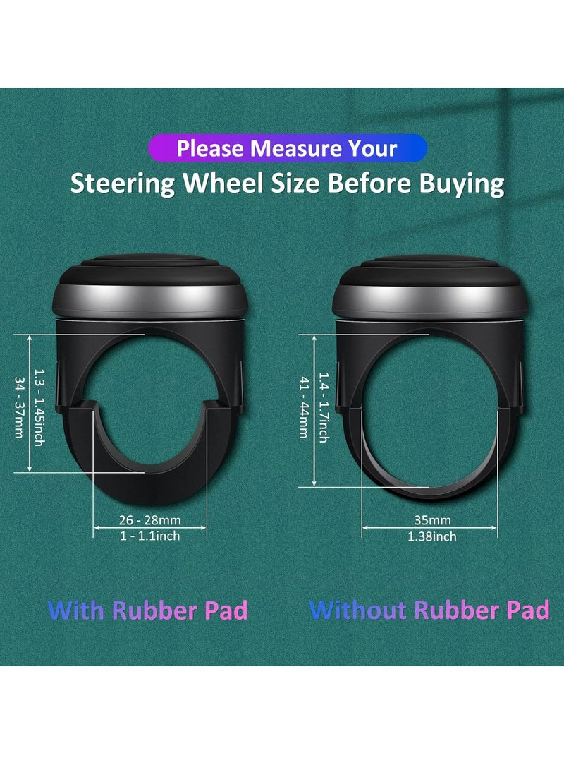 Loquat Spinner Knobs Steering Wheel Buddy 360 Degrees Rotation Knobs for Steering Wheel Driving Turning Car Truck Boat (2 Packs) - Image 2