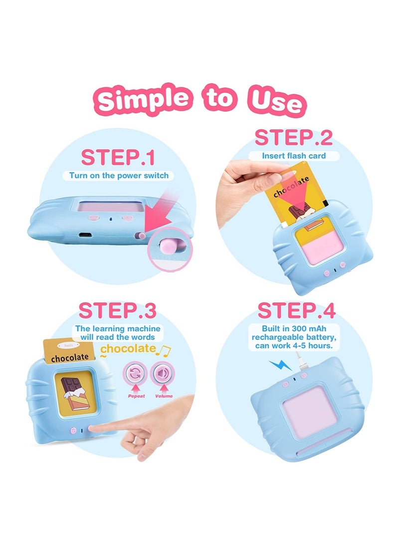 ELTRAZONE 112 Cards Talking Flash Cards for Toddlers 2-4 Years ,Educational Toys for 1 2 3 4 Year Old - Speech Therapy Toys Learning Animals Shape Color - Image 2