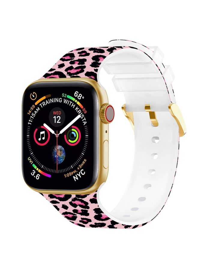 Replacement Strap Square Buckle Color Printing Watch Band For Apple Watch Ultra 49mm&Watch Ultra 2 49mm / Series 9&8&7 45mm / SE 3&SE 2&6&SE&5&4 44mm / 3&2&1 42mm Leopard 1