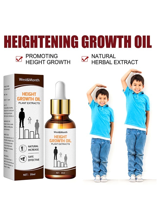 West&Month Height Growth Oil Plant Extracts - Height Increaser Oil, Bone Growth, Height Increase and Rapid Growth, Foot Stimulation Massage Health Care Product to Increase Height for Teens 30ML - Image 5
