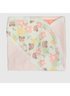 Berceau Bear Heads & Flowers Baby Blanket  - Image 1