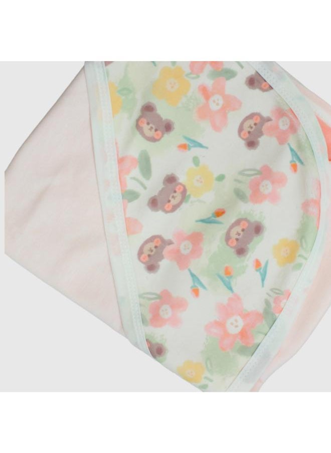 بيرسو بطانية أطفال Bear Heads & Flowers  - Image 2