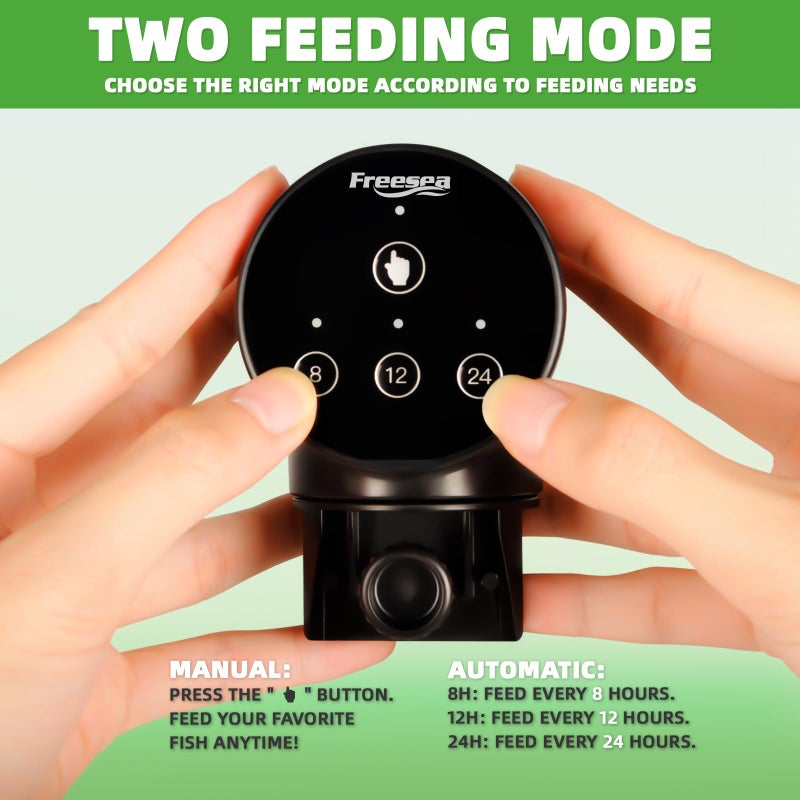FREESEA Automatic Fish Feeder for Aquarium: Vacation Food Dispenser with Timer for Betta Tank - Image 2