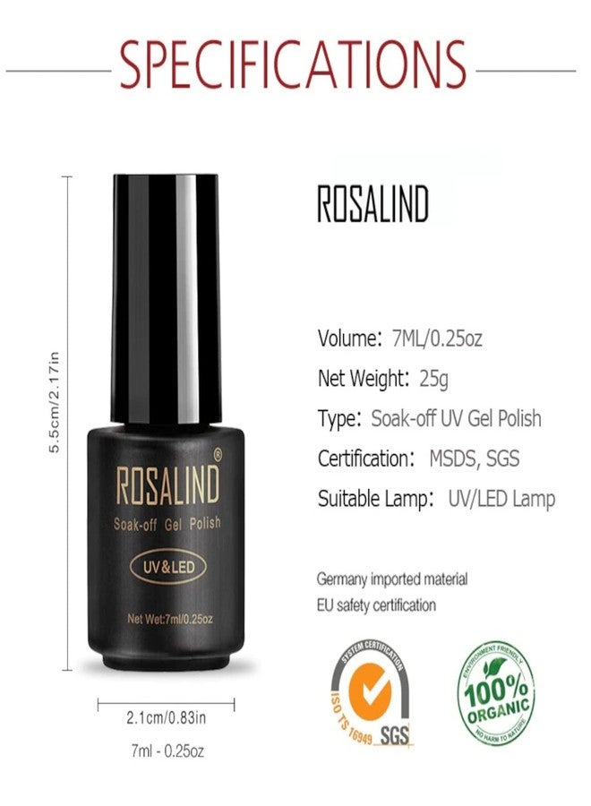 ROSALIND Gel Nail Polish UV LED Nail Polish Nail Manicure Long Lasting Nail Art Color Gel Need UV Lamp to Cure UV Gel Polish (7ml-1593) - Image 4