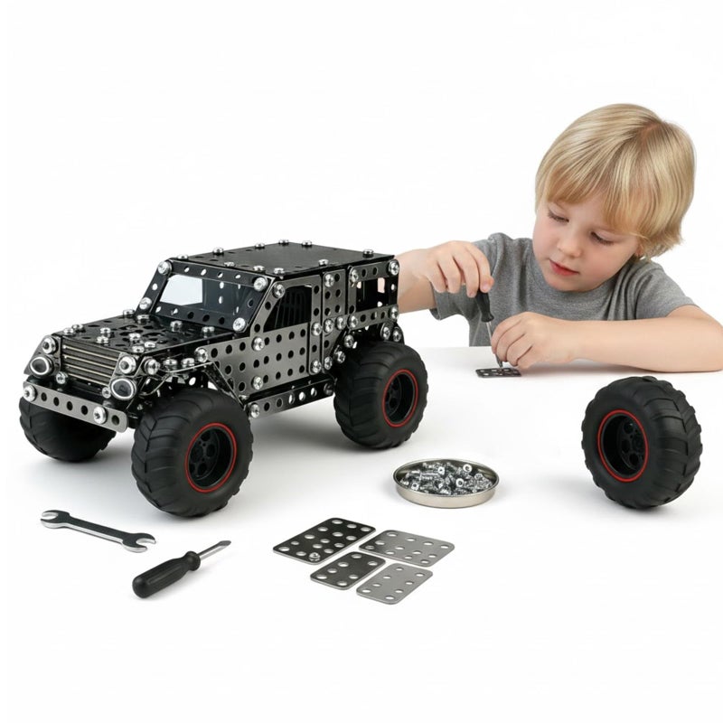 ROHSCE Metal Building Toys for Boys Girls 812 Years Old 496 Pcs OffRoad Vehicle Model Truck Kits STEM Engineering Construction Set Monster Car Educational Gift for Kids Ages 8 9 10 - Image 3