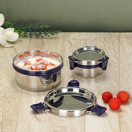 PDDFALCON EcoNxt Stainless Steel Lunch Box Set, Airtight Lids, Easy to Clean,100% Leakproof With BIS Certified, Jindal Seal & Made In India Perfect for Office, School 2-Piece Set (125ml+300ml) - Image 1