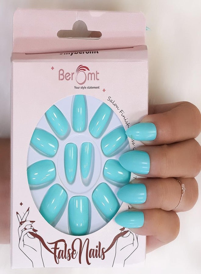 Beromt press on nails salon ready beautiful colored premium solid acrylic nails for women professional - BFN438PSN - Image 3