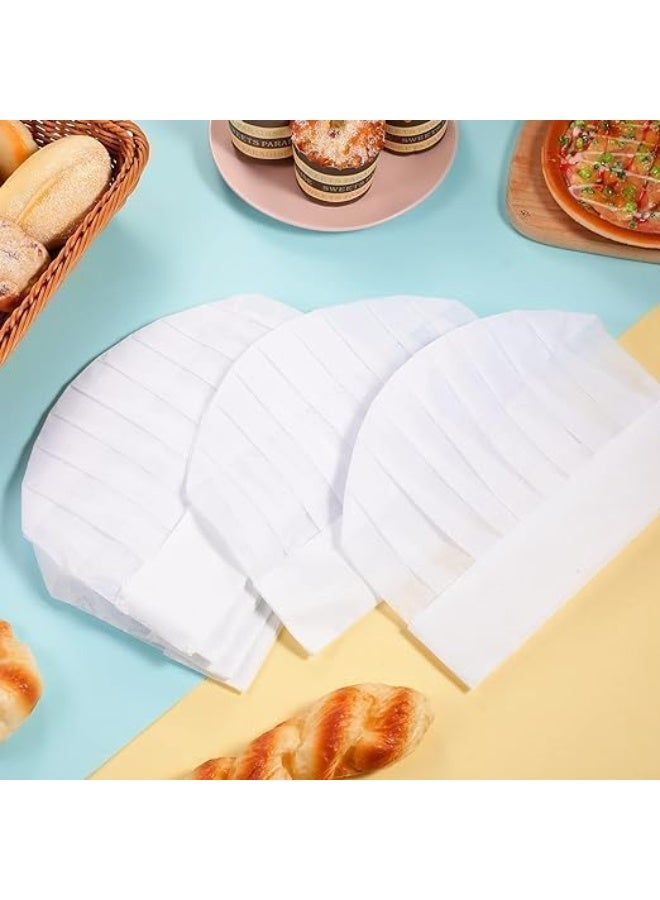 Chef Hats 2 Pack White  Kitchen Hat Unisex for Kids Adults, Disposable Bakery Cooking Hat Suitable for Home School Pizza Parties, Easy-Fit Chef Caps for Baking and CookoutsV - Image 5