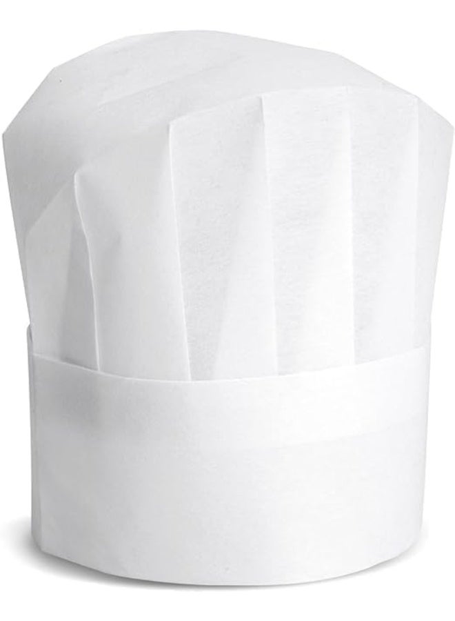 Chef Hats 2 Pack White  Kitchen Hat Unisex for Kids Adults, Disposable Bakery Cooking Hat Suitable for Home School Pizza Parties, Easy-Fit Chef Caps for Baking and CookoutsV - Image 1
