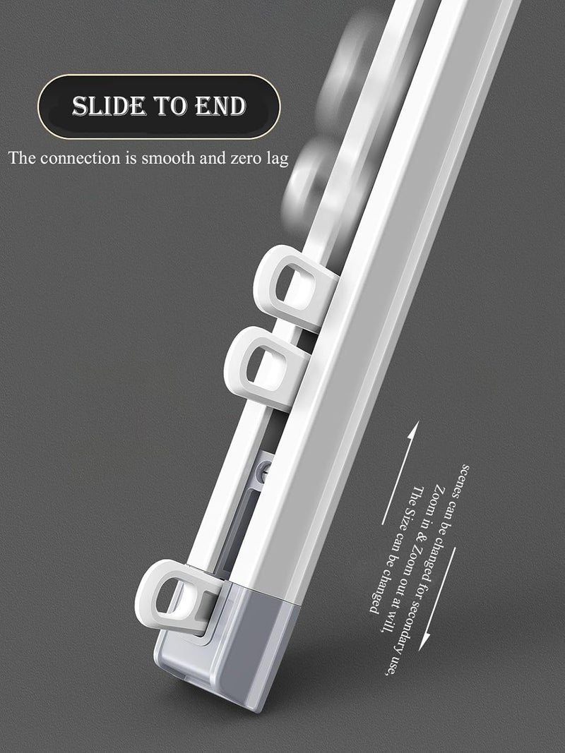 VIHAX VIHAX Ceiling Curtain Track 328in60in MeasurementFree Curtain Guide Rail Suitable for Room partitions Shower Curtains RV Curtains Living Room Curtain Track Systems - Image 2