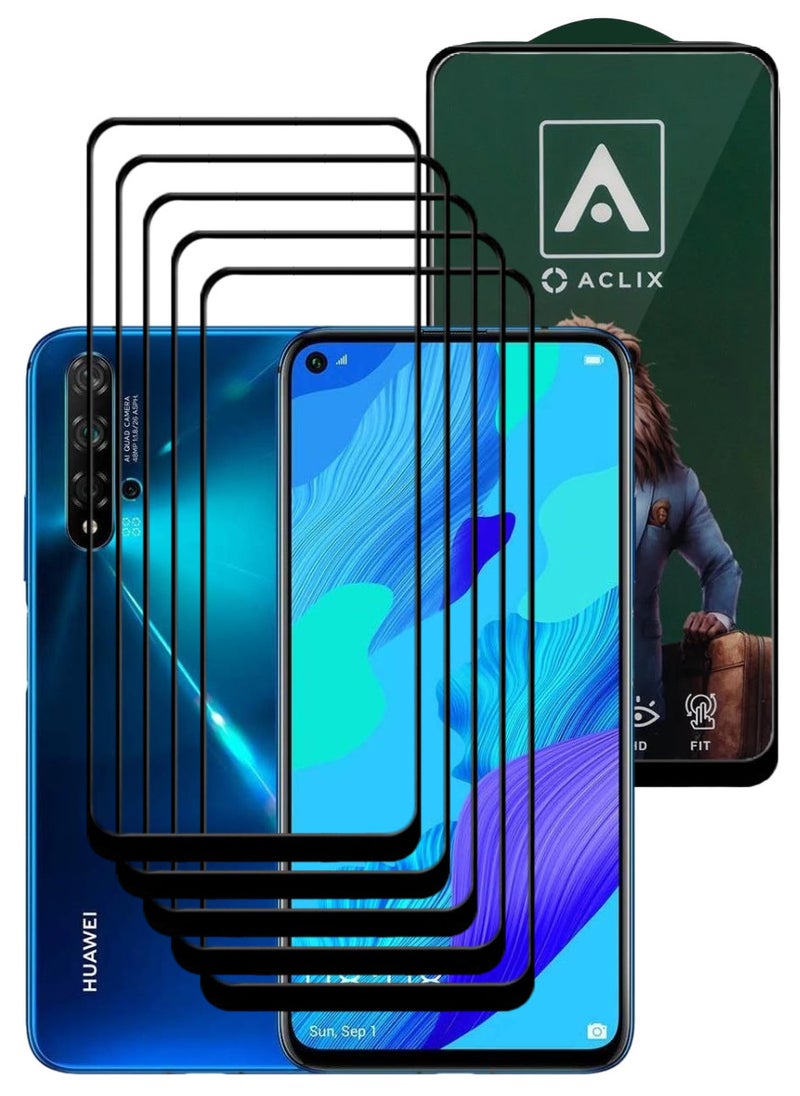 ACLIX 5 Pieces Antistatic ESD Dustproof Premium Quality High Definition Tempered Glass Screen Protector Designed For Huawei nova 5T - Image 1
