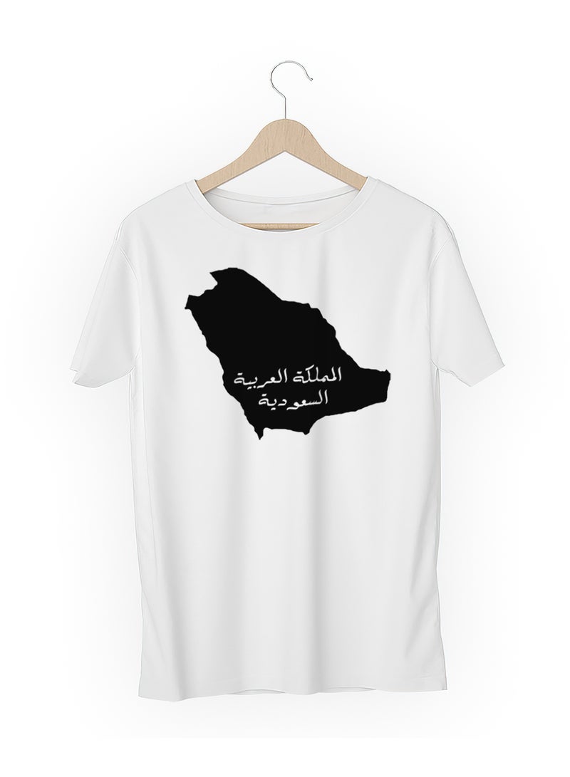 Fashion World Cotton T-shirt Printed with High-quality Saudi Arabia map - Image 3