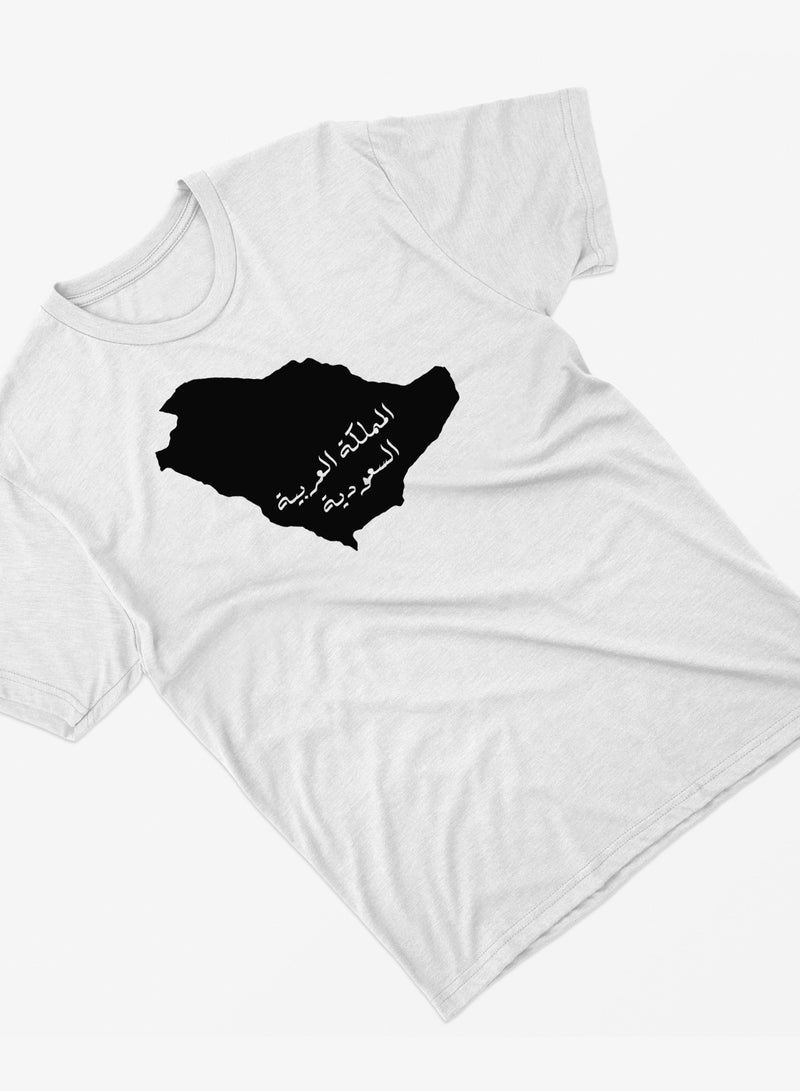 Fashion World Cotton T-shirt Printed with High-quality Saudi Arabia map - Image 2