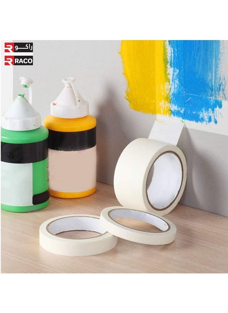 RACO White Masking Tape Decorators Tape Painting Tape for Decorating Painted Walls Spray DIY Painter's Tape Pack of 3  - Image 4