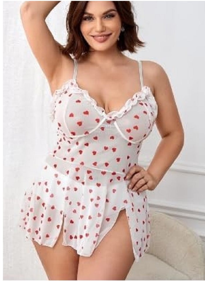 Generic - Short babydoll lingerie, white playsuits, elegant women’s nightgown from Four H, code 269 - Image 1
