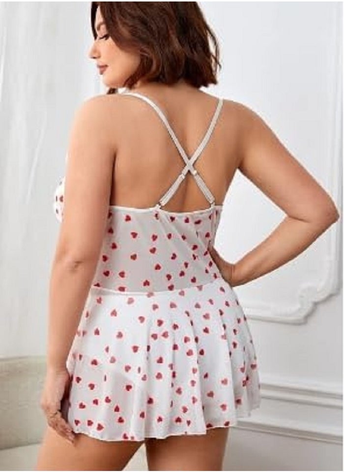 Generic - Short babydoll lingerie, white playsuits, elegant women’s nightgown from Four H, code 269 - Image 1