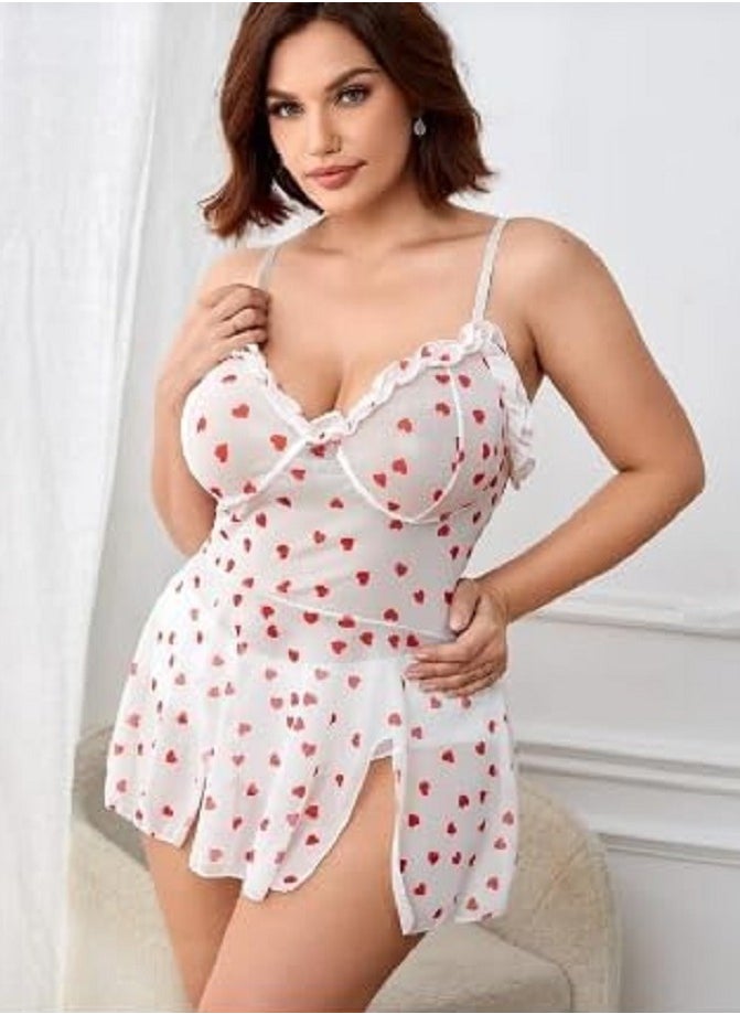 Generic - Short babydoll lingerie, white playsuits, elegant women’s nightgown from Four H, code 269 - Image 1