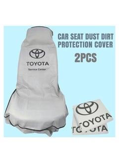 TOYOTA High Quality Car Seat Cover, Universal Car Seat Dust Dirt Protection Cover, Extra Protection For Your Seat 2 pcs Set grey  - Image 1