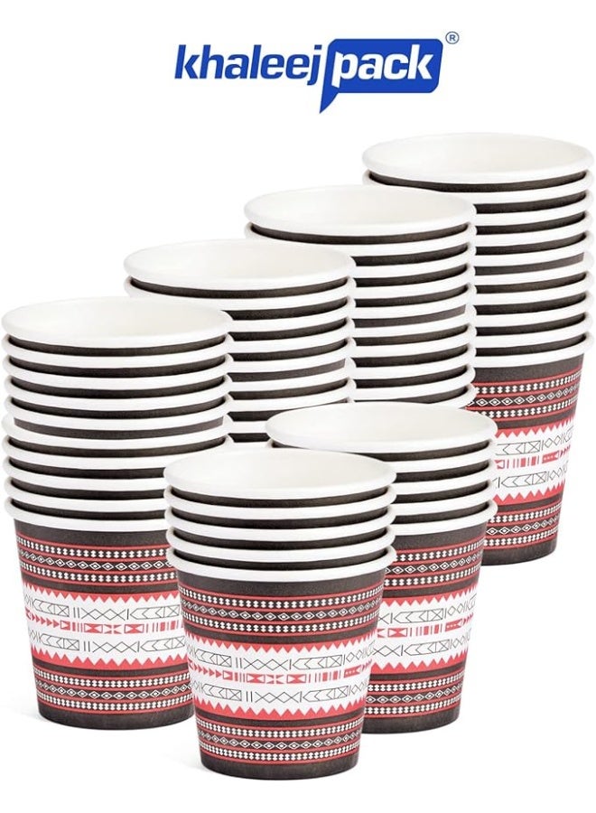 Khaleej Pack 2.5 أونصة ، عبوة من 50 قطعة أكواب ورقية ثقيلة الاستخدام للتخلص منها غهوة/قهوة - Image 1