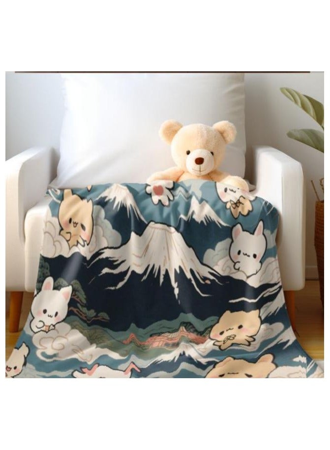 general Children's or student cartoon flannel thin blanket (warm and comfortable, suitable for sleep, games) 100cm*150cm - 440 - Image 1